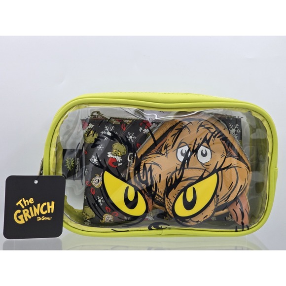 Bioworld‎ Dr. Seuss Grinch Travel Cosmetic Bags - Set of 3 - Picture 3 of 11